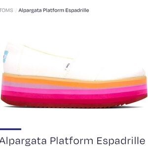 Toms Alpargata Platform Espadrille Size 8.5 💝